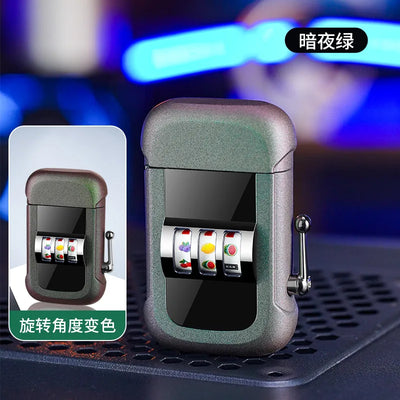 2025 Dual Arc Plasma Lighter with Fruit Pattern, USB-C Rechargeable Windproof for Cigar Outdoor & Creative Adult Gifts