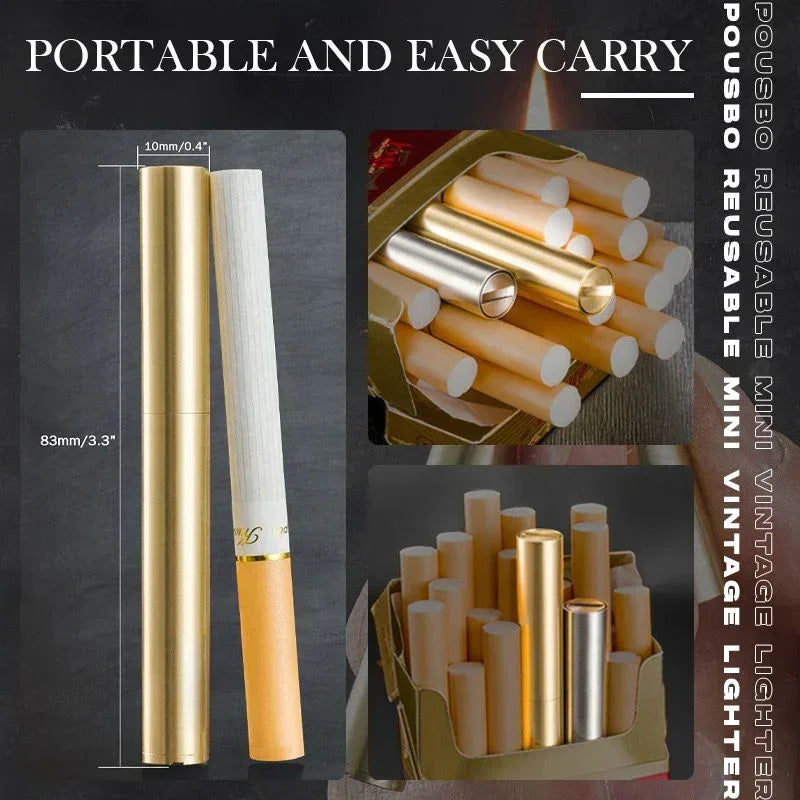 2025 New Creative Unusual Copper Kerosene Lighter Nunchaku Retro Grinding Wheel Lighter Foldable Portable Men's Exquisite Gift