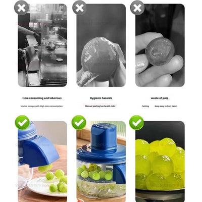 Grape Peeler Machine Electric Garlic Peeling Machine 2025 New Automatic Small Fruit Peeling Tool for Grapes Garlic Tomato Cherry