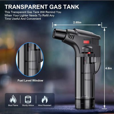 4-pack torch lighters, windproof lighters, butane gas lighters, smoke accessories, outdoor grilling tools kitchen tools 2025 New