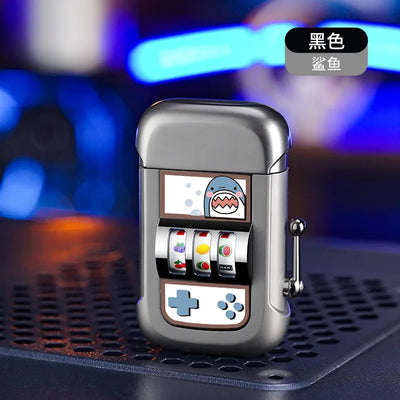 2025 Dual Arc Plasma Lighter with Fruit Pattern, USB-C Rechargeable Windproof for Cigar Outdoor & Creative Adult Gifts