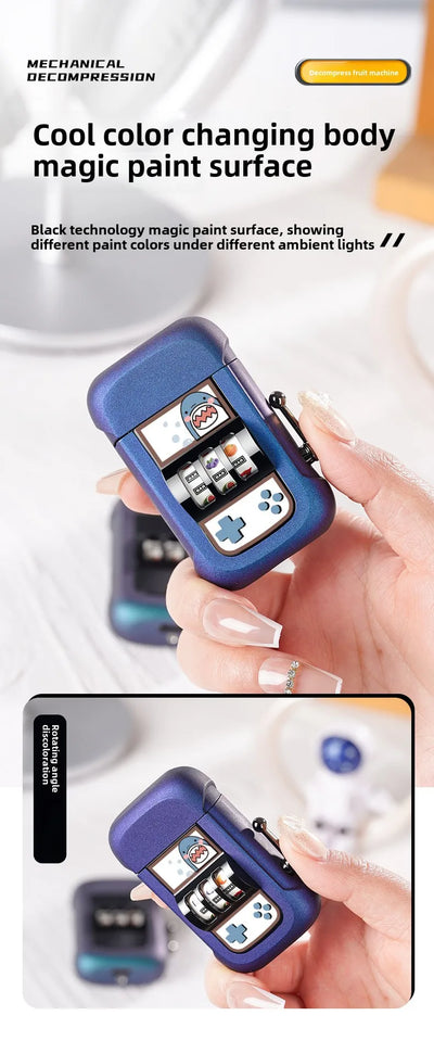 2025 Dual Arc Plasma Lighter with Fruit Pattern, USB-C Rechargeable Windproof for Cigar Outdoor & Creative Adult Gifts