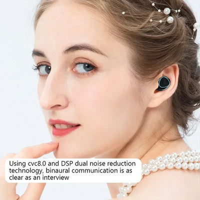 New wireless Bluetooth headphones with noise cancellation for sports, mini, compatible with Xiaomi, Huawei, vivo, OPPO and Apple