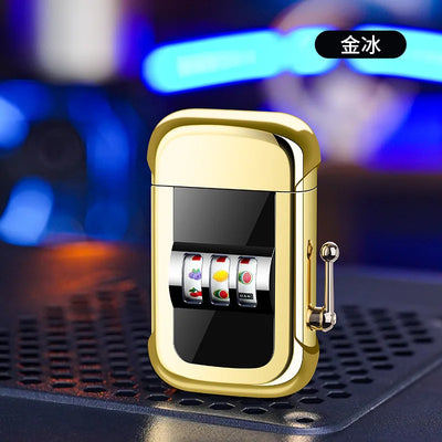 2025 Dual Arc Plasma Lighter with Fruit Pattern, USB-C Rechargeable Windproof for Cigar Outdoor & Creative Adult Gifts
