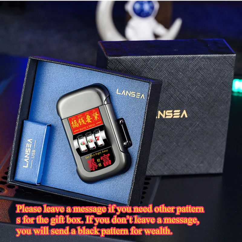 2025 Dual Arc Plasma Lighter with Fruit Pattern, USB-C Rechargeable Windproof for Cigar Outdoor & Creative Adult Gifts