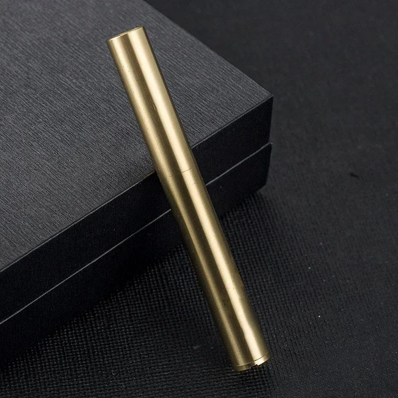 2025 New Creative Unusual Copper Kerosene Lighter Nunchaku Retro Grinding Wheel Lighter Foldable Portable Men's Exquisite Gift