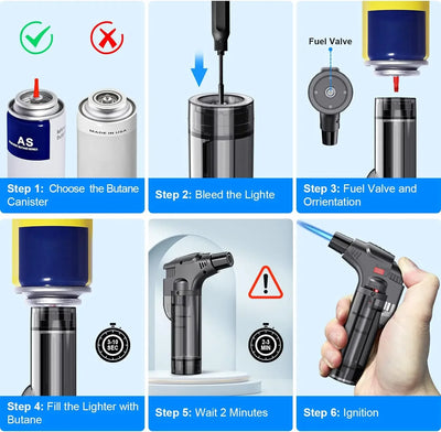 4-pack torch lighters, windproof lighters, butane gas lighters, smoke accessories, outdoor grilling tools kitchen tools 2025 New