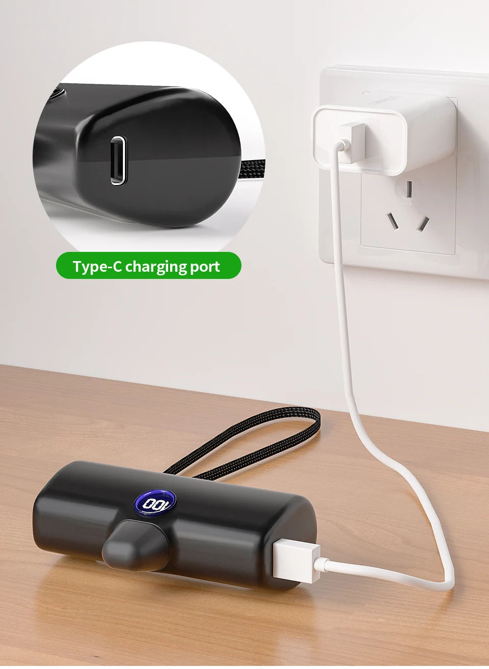 Liboer Fast Charging Portable Power Bank LED Display Mobile External Battery for iPhone Samsung Xiaomi OPPO Compact Powerbank