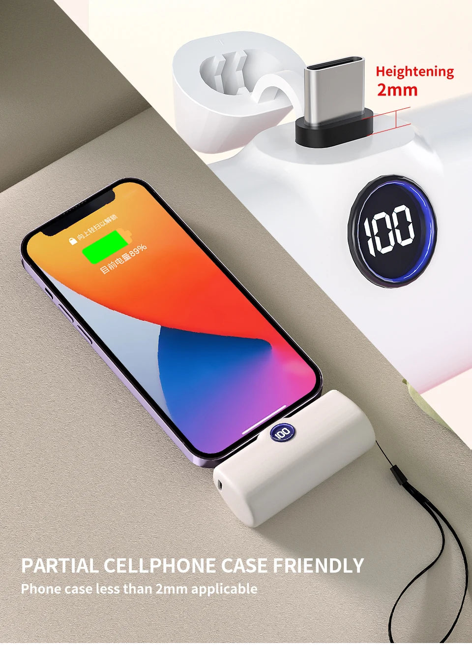 Liboer Fast Charging Portable Power Bank LED Display Mobile External Battery for iPhone Samsung Xiaomi OPPO Compact Powerbank