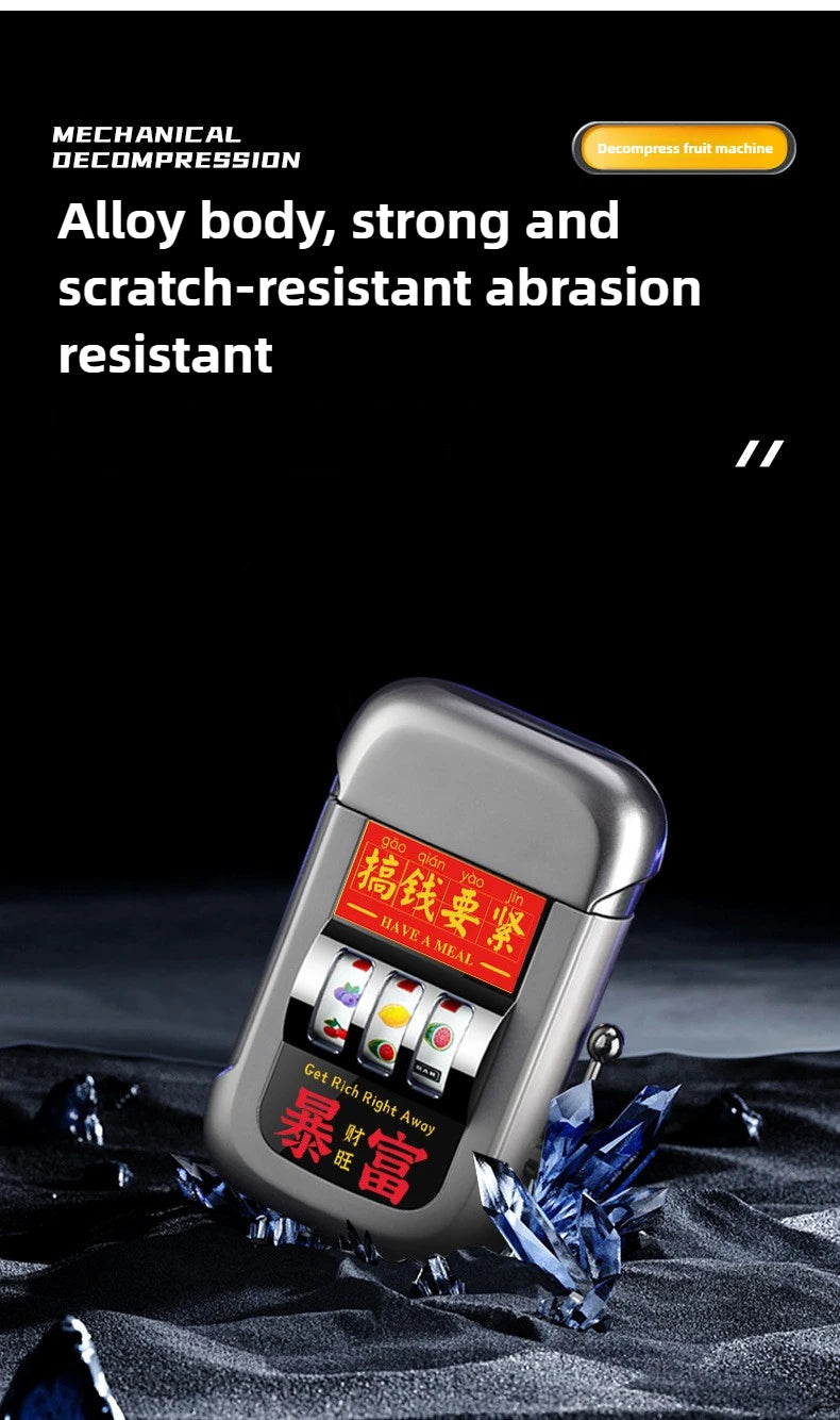 2025 Dual Arc Plasma Lighter with Fruit Pattern, USB-C Rechargeable Windproof for Cigar Outdoor & Creative Adult Gifts