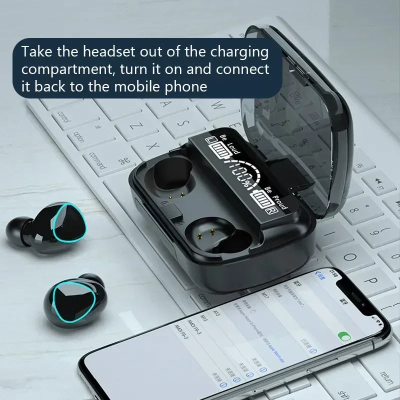 New wireless Bluetooth headphones with noise cancellation for sports, mini, compatible with Xiaomi, Huawei, vivo, OPPO and Apple