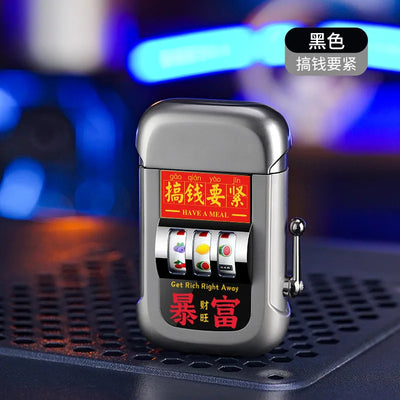 2025 Dual Arc Plasma Lighter with Fruit Pattern, USB-C Rechargeable Windproof for Cigar Outdoor & Creative Adult Gifts