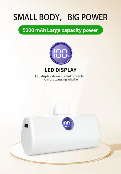 Liboer Fast Charging Portable Power Bank LED Display Mobile External Battery for iPhone Samsung Xiaomi OPPO Compact Powerbank