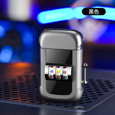 2025 Dual Arc Plasma Lighter with Fruit Pattern, USB-C Rechargeable Windproof for Cigar Outdoor & Creative Adult Gifts