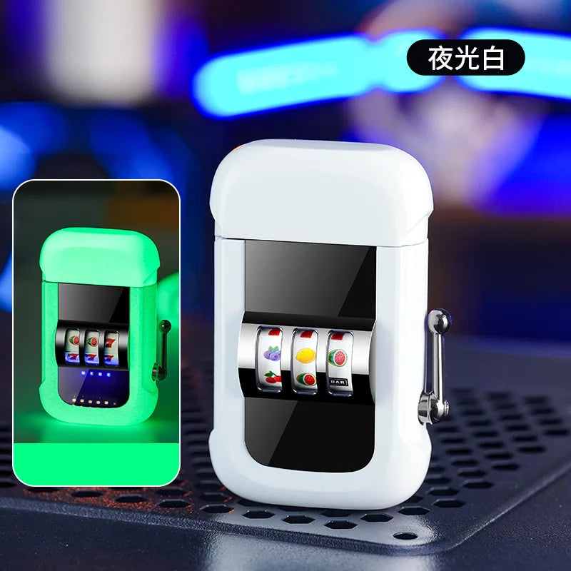 2025 Dual Arc Plasma Lighter with Fruit Pattern, USB-C Rechargeable Windproof for Cigar Outdoor & Creative Adult Gifts