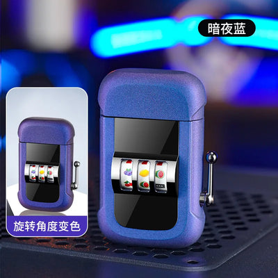 2025 Dual Arc Plasma Lighter with Fruit Pattern, USB-C Rechargeable Windproof for Cigar Outdoor & Creative Adult Gifts